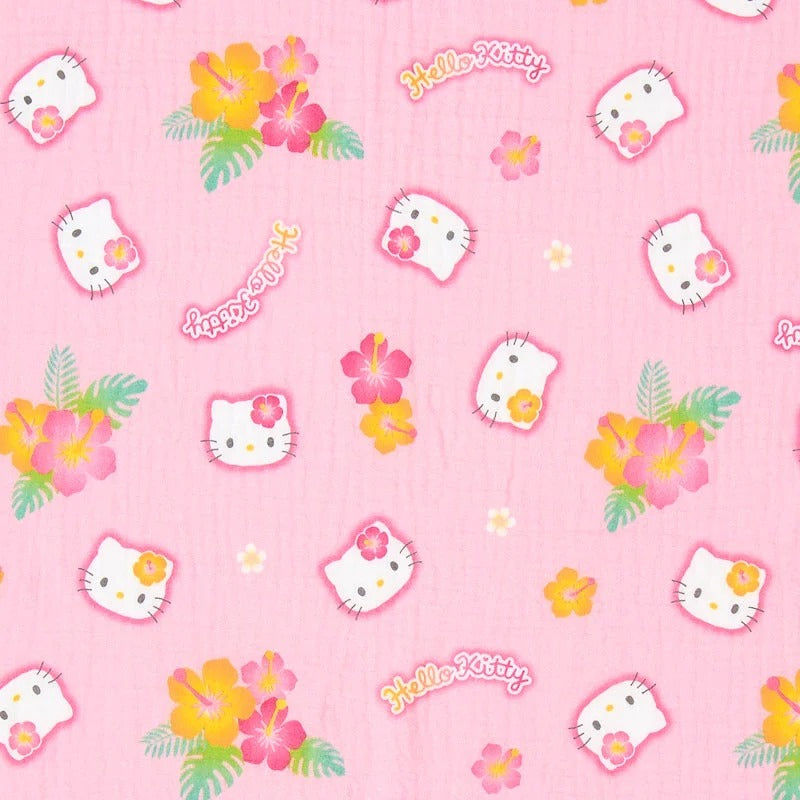 Hello Kitty Hibiscus Soft Cotton Gauze Throw Blanket