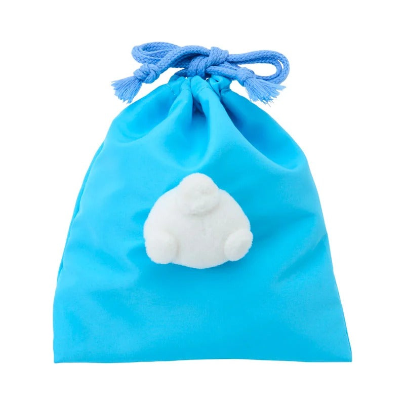 Cinnamoroll Plush Face Drawstring Travel Pouch