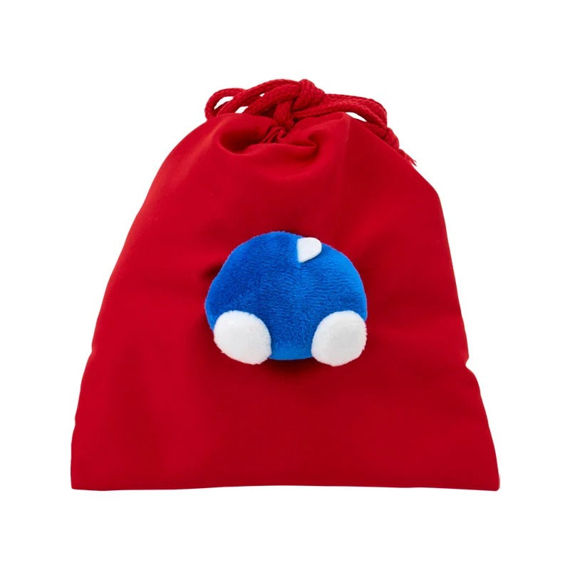 Hello Kitty Plush Face Drawstring Travel Pouch