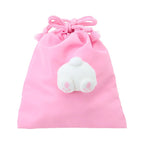 My Melody Plush Face Drawstring Travel Pouch