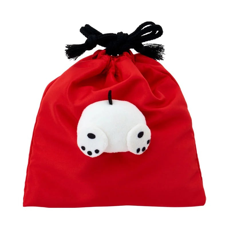 Pochacco Plush Face Drawstring Travel Pouch