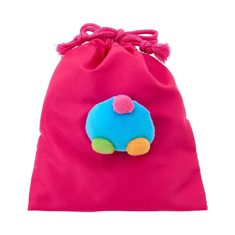 Usahana Face Plush Drawstring Travel Pouch