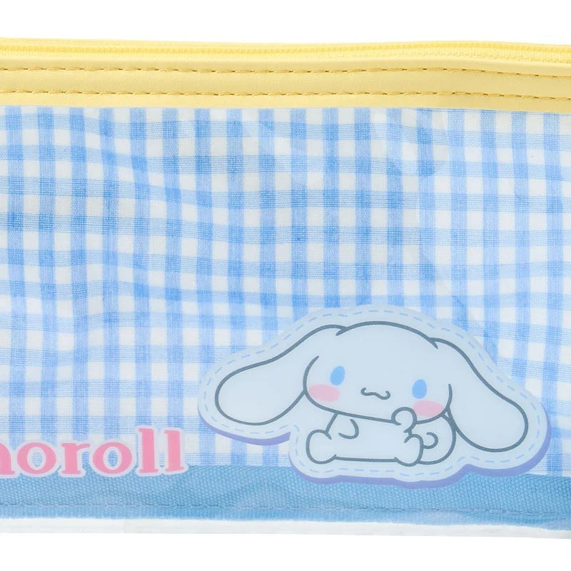 Cinnamoroll Gingham Pencil Pouch With Clear Window