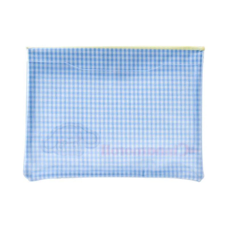 Cinnamoroll Gingham Flat Pouch With Clear Window