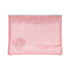 My Melody Gingham Flat Pouch With Clear Window