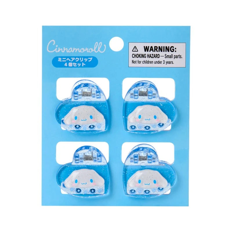 Cinnamoroll Mini Glitter Hair Clip Set, Four Piece