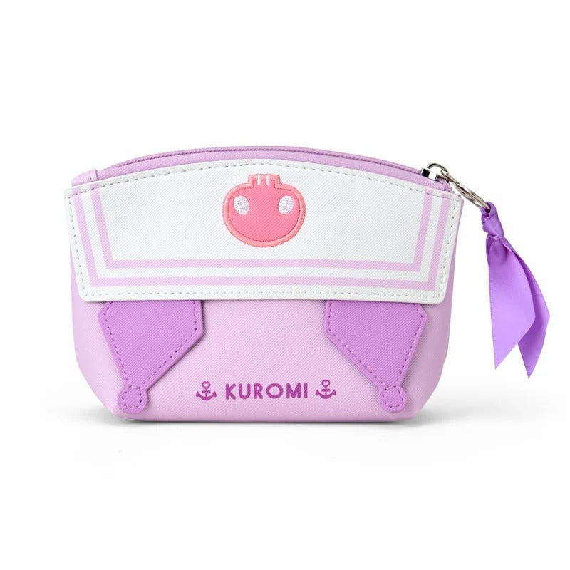 Kuromi Sailor Mini Zipper Pouch With Ribbon Detail