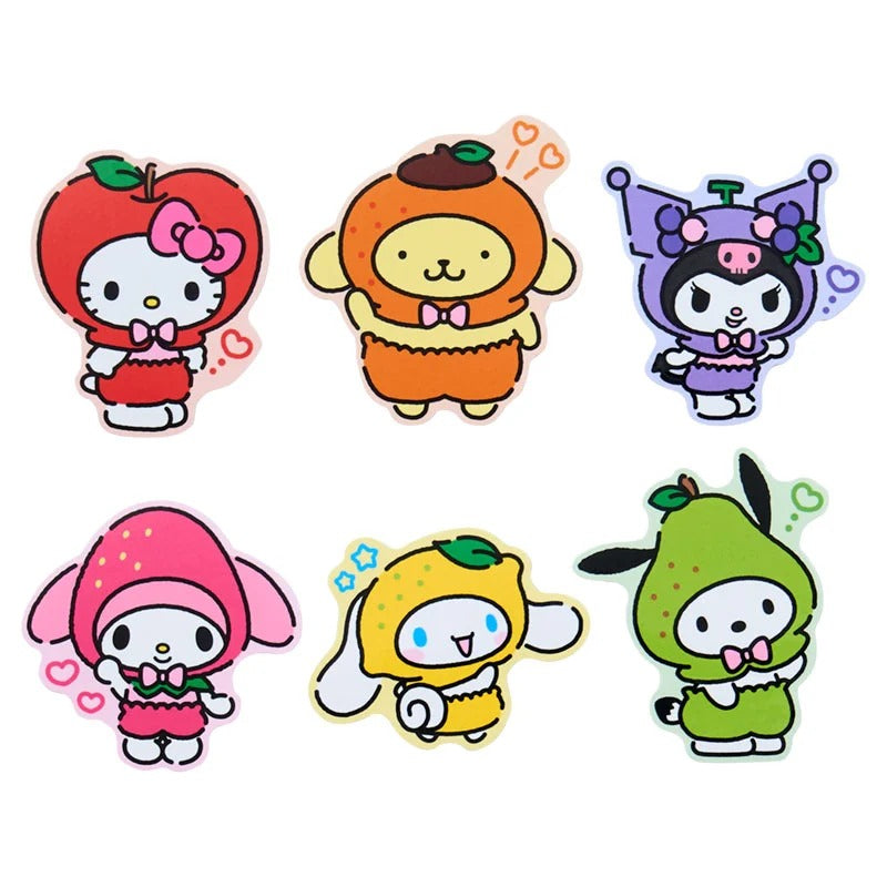 Sanrio Characters 35 Piece Sticker Set, Fruits Series