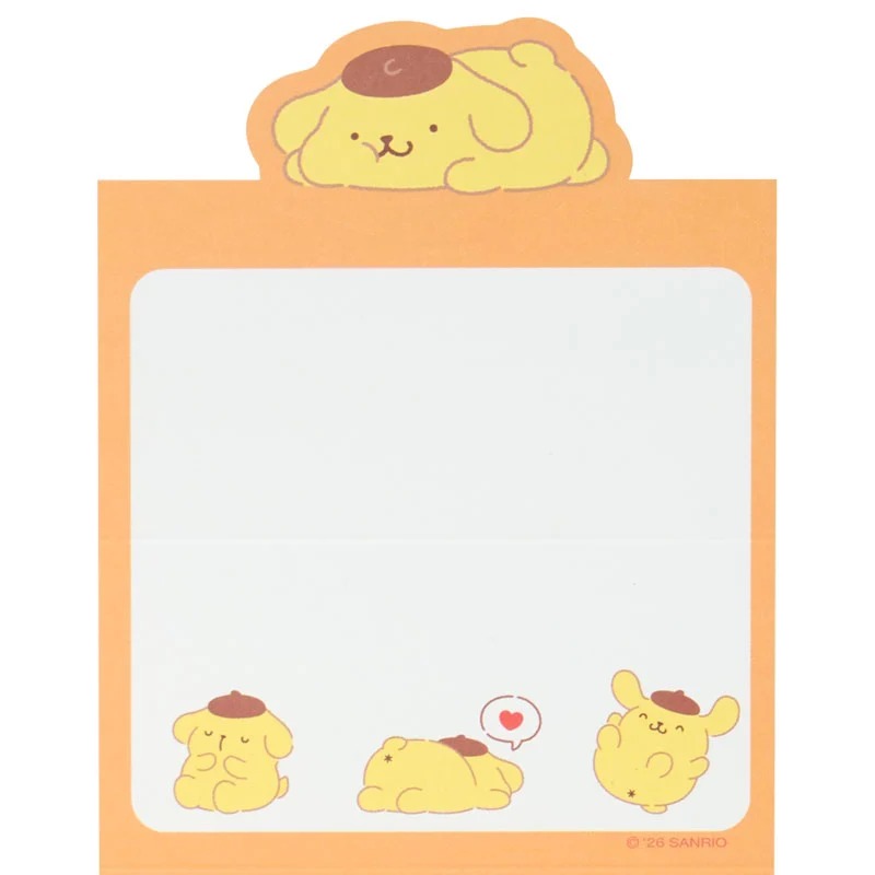 Pompompurin Mini Foldable Notes Memo Pad, Strike A Pose Series