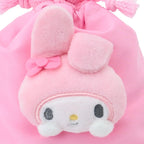 My Melody Plush Face Drawstring Travel Pouch