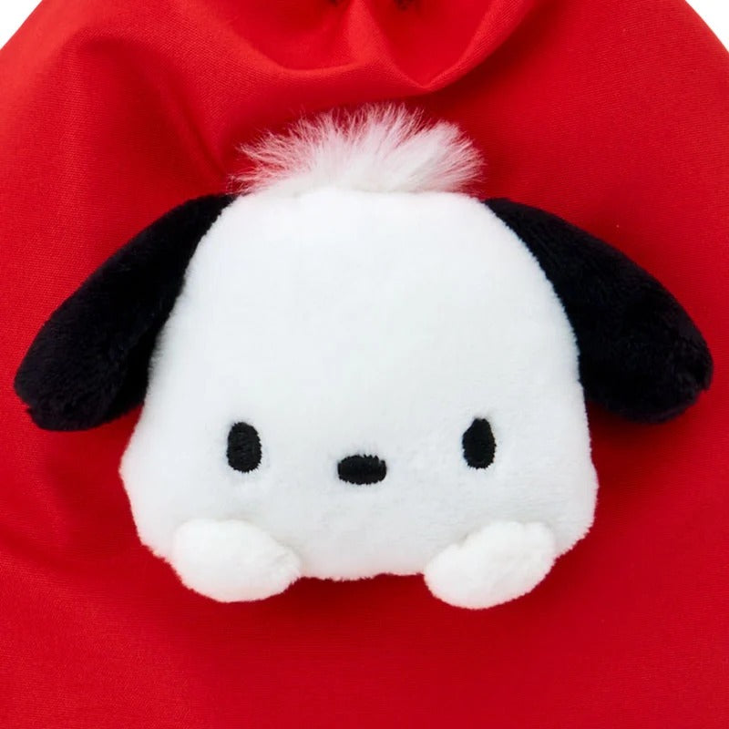 Pochacco Plush Face Drawstring Travel Pouch