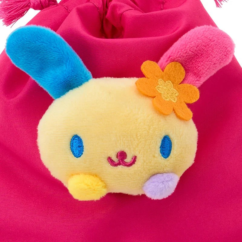 Usahana Face Plush Drawstring Travel Pouch