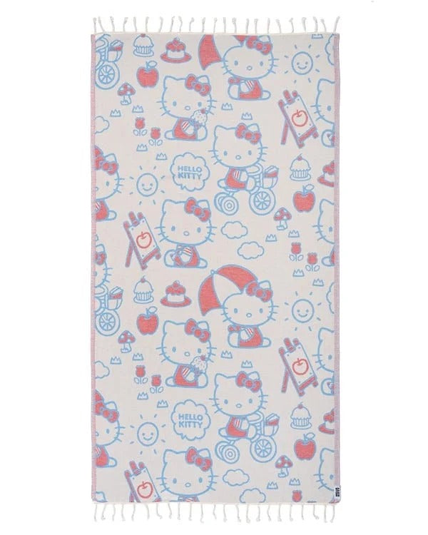 Hello Kitty Sand Cloud Organic Cotton Beach Towel, Play Day