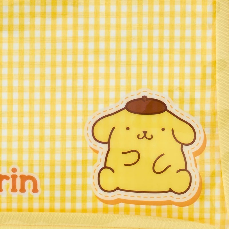 Pompompurin Gingham Flat Pouch With Clear Window