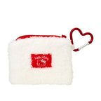 Hello Kitty Fuzzy Mini Zip Pouch with Carabiner