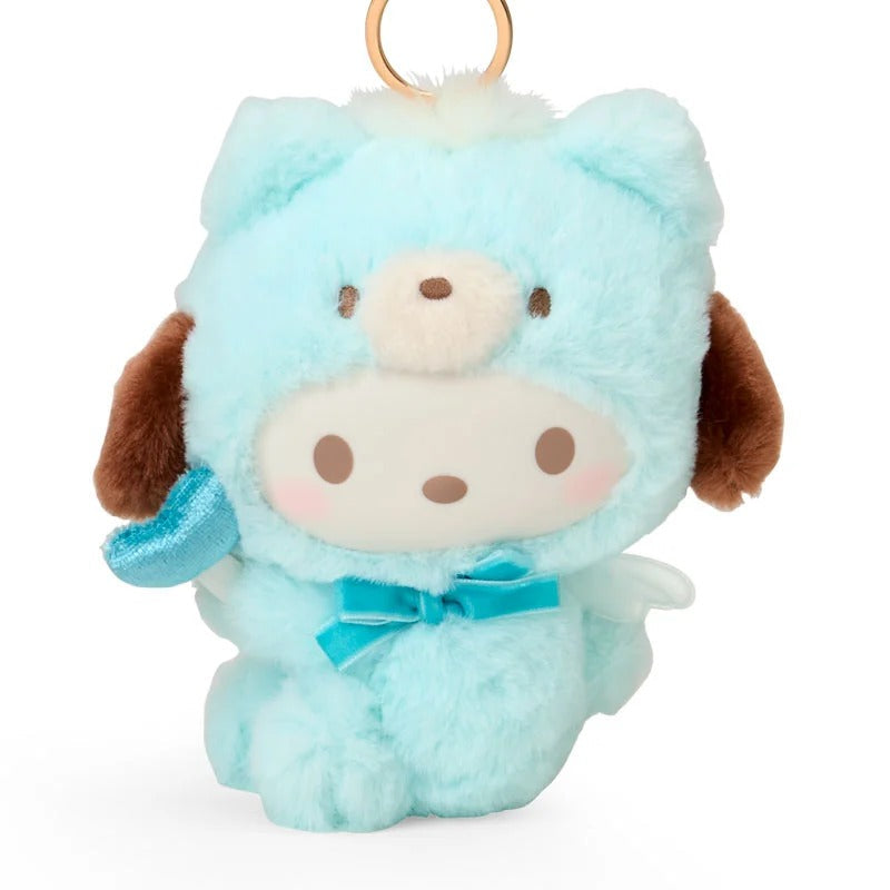 Pochacco Angel Teddy Bear Plush Mascot Keychain
