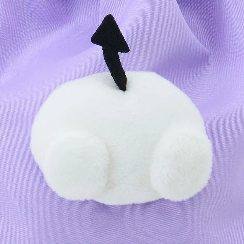 Kuromi Plush Face Drawstring Travel Pouch