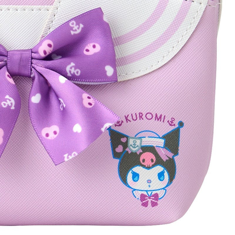 Kuromi Sailor Mini Zipper Pouch With Ribbon Detail