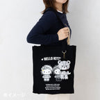 Hello Kitty Monochrome Birthday Houndstooth Tote Bag