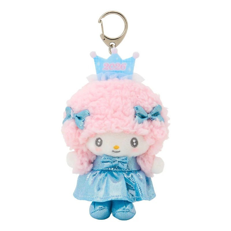 Sanrio Characters Plush Mascot Keychain Blind Box, 2026 New Year Dress Series 2