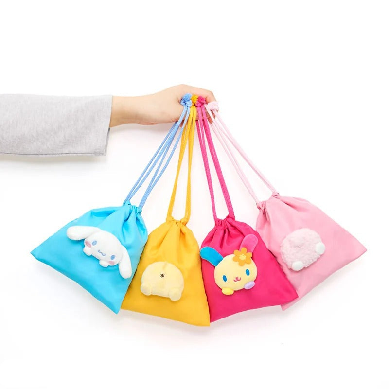 My Sweet Piano Plush Face Drawstring Travel Pouch