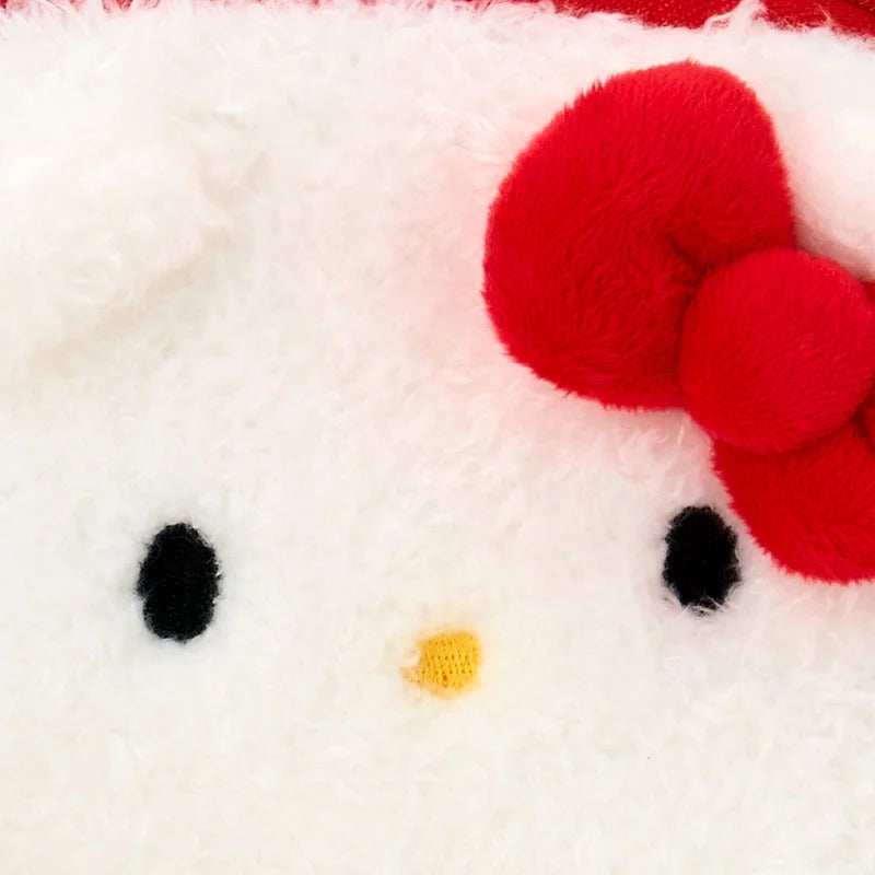 Hello Kitty Fuzzy Mini Zip Pouch with Carabiner