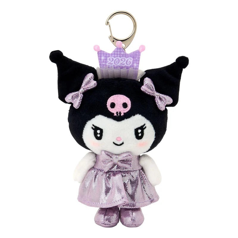 Sanrio Characters Plush Mascot Keychain Blind Box, 2026 New Year Dress Series 2
