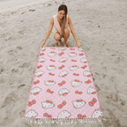 Hello Kitty Sand Cloud Organic Cotton Beach Towel, Dots