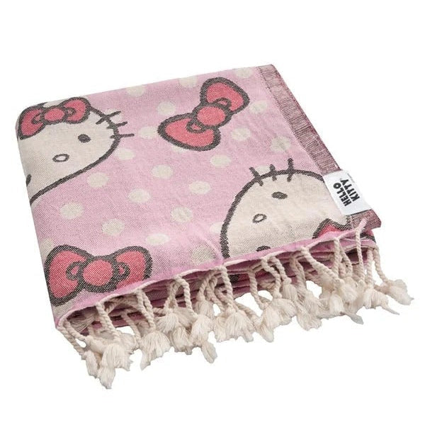 Hello Kitty Sand Cloud Organic Cotton Beach Towel, Dots