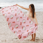 Hello Kitty Sand Cloud Organic Cotton Beach Towel, Dots