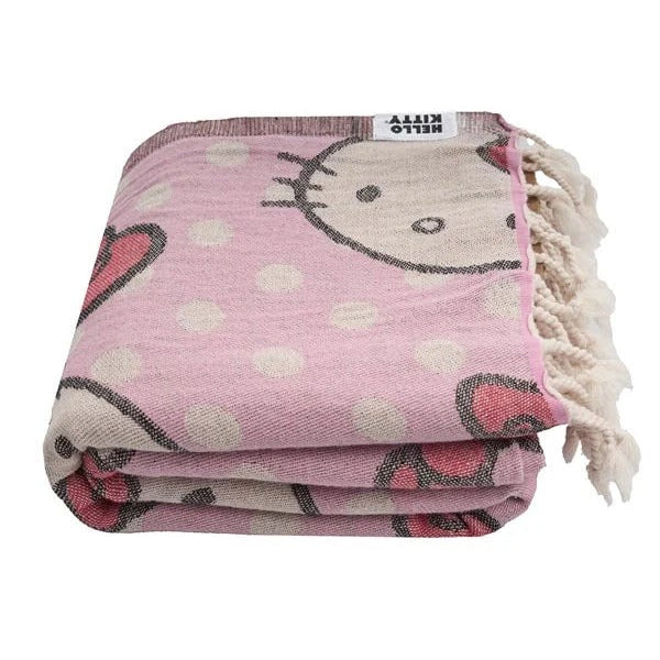 Hello Kitty Sand Cloud Organic Cotton Beach Towel, Dots