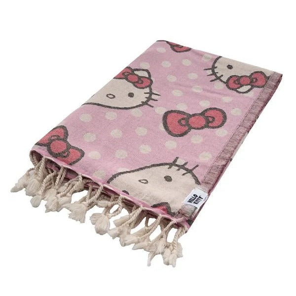 Hello Kitty Sand Cloud Organic Cotton Beach Towel, Dots