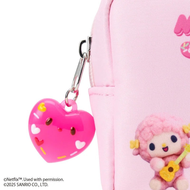 My Melody and Kuromi Netflix Mini Zipper Pouch With Heart Charm