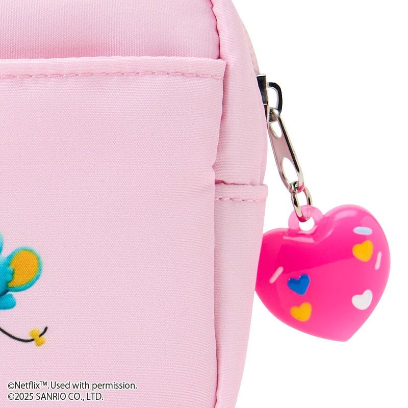 My Melody and Kuromi Netflix Mini Zipper Pouch With Heart Charm