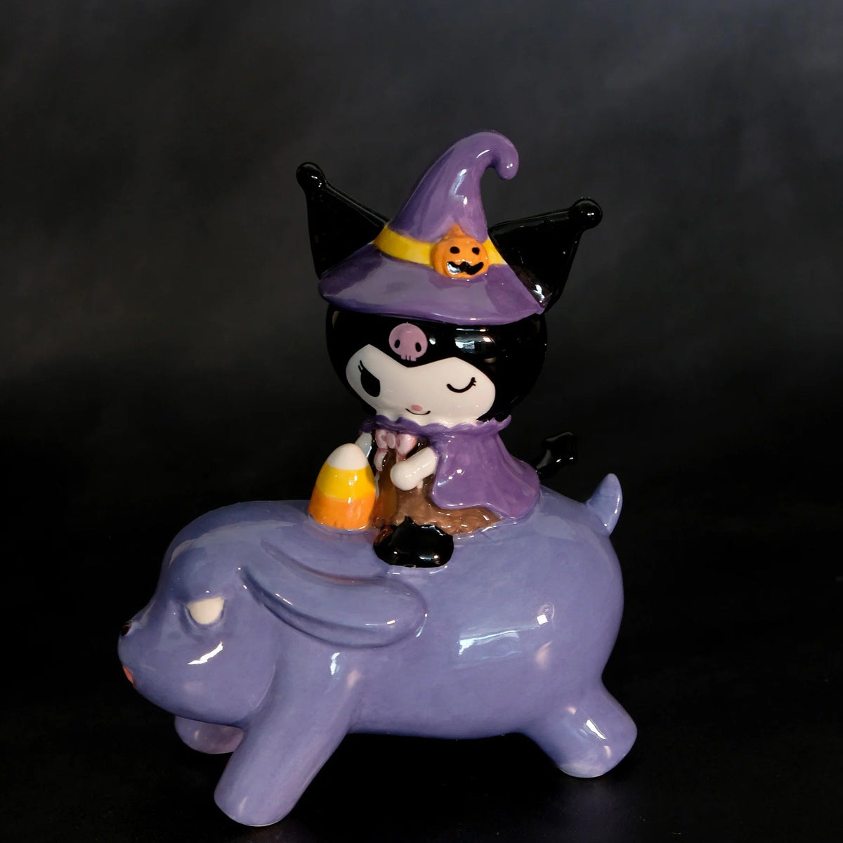 Kuromi and Baku Halloween Ceramic Figurine