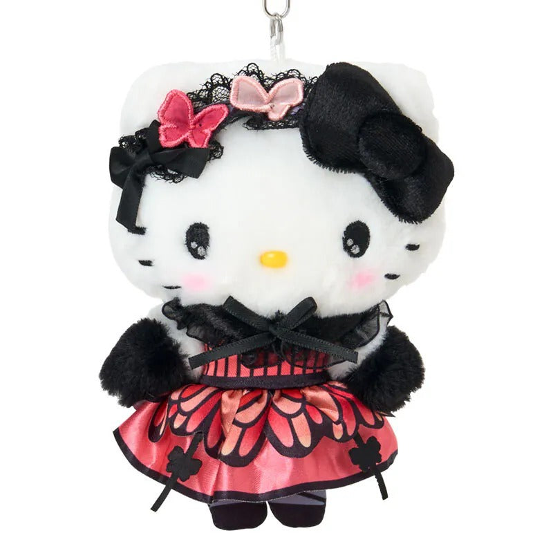 Hello Kitty White Plush Mascot Keychain, Monarch Butterfly Series