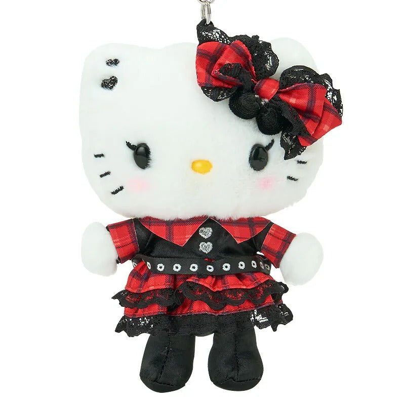 Hello Kitty Plush Mascot Keychain, Rock and Check Series