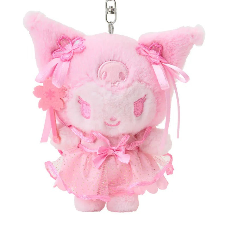 Kuromi Cherry Blossom Fairies Plush Mascot Keychain