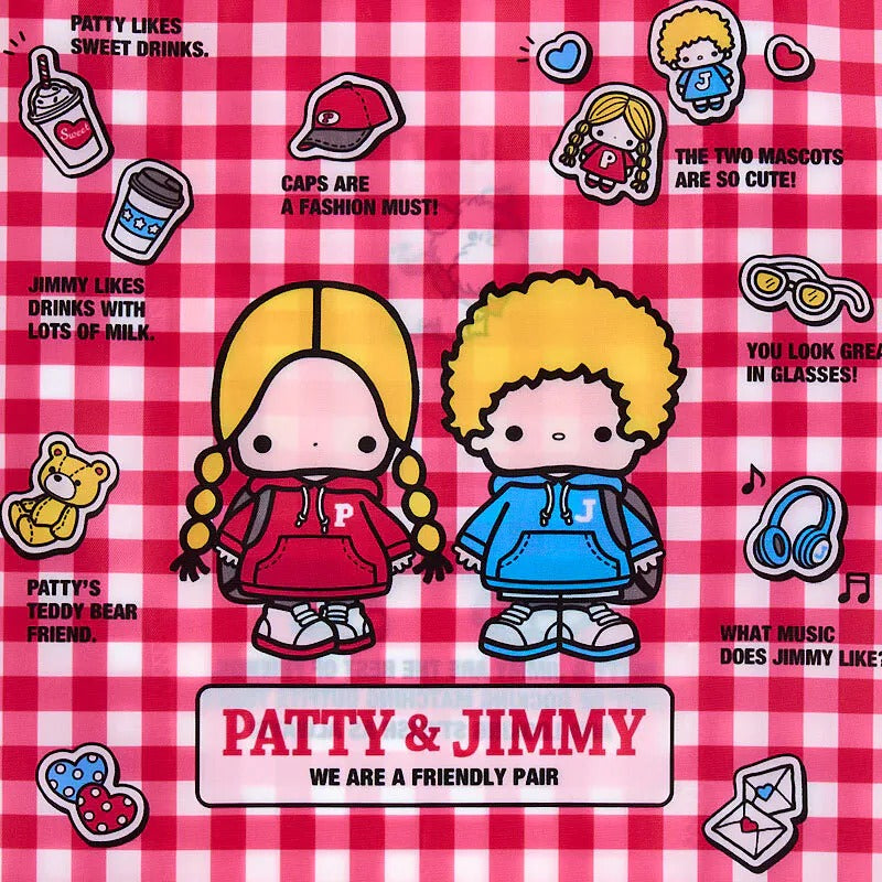 Patty and Jimmy Reusable Fold-Up Tote Bag, Friendly Pair Series