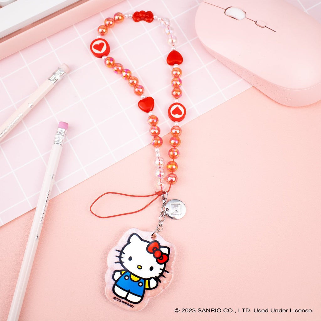 Hello Kitty Beaded Charm Phone Wrist Strap