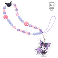 Kuromi Beaded Charm Mobile Phone Wrist Strap (Lolita Version)