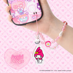 My Melody Beaded Charm Phone Wrist Strap