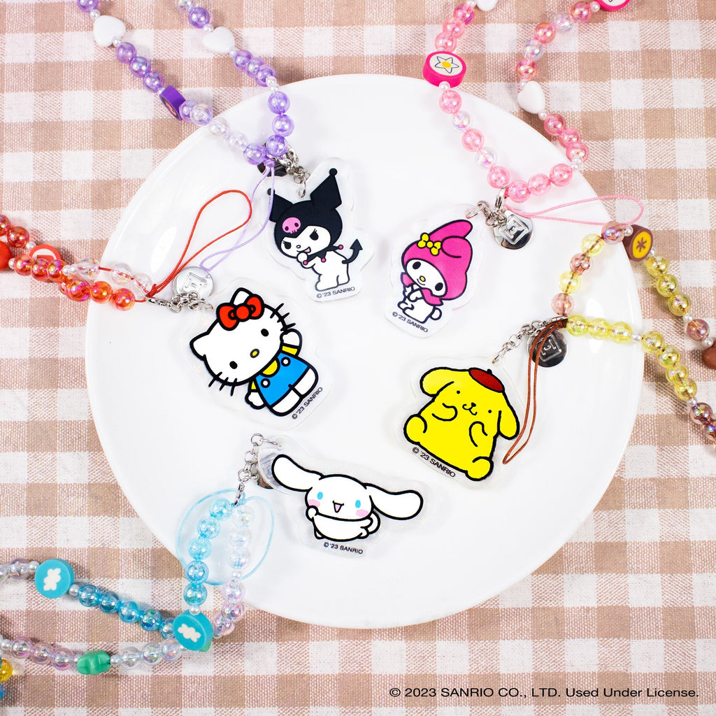My Melody Beaded Charm Phone Wrist Strap