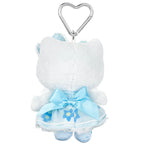 Hello Kitty Blue Plush Mascot Keychain, 50th Anniversary Floral