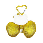 Hello Kitty 50th Anniversary Gold Mascot Keychain, Metallic Bow