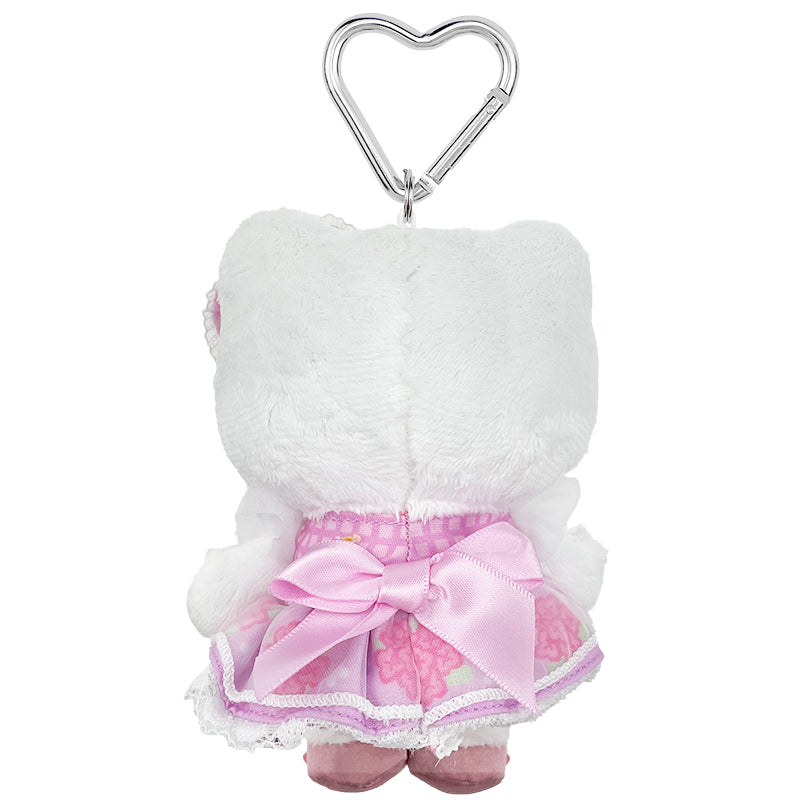 Hello Kitty Raspberry Plush Mascot Keychain, 50th Anniversary Floral