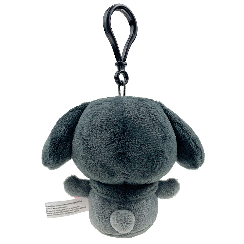 My Melody Ash Monochrome Plush Mascot Clip, 4 Inch