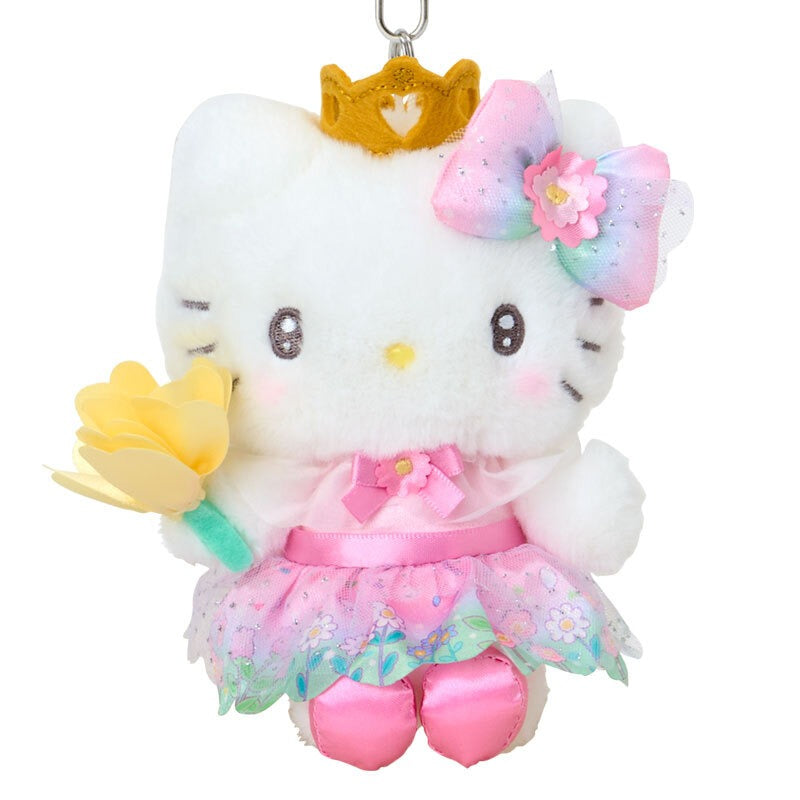 Hello Kitty Everyone is the Star Floral Plush Mascot Keychain