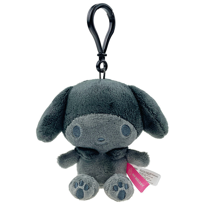 My Melody Plush Mascot Clip (Ash Monochrome Series)