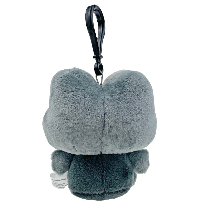 Keroppi Ash Monochrome Plush Mascot Clip, 4 Inch